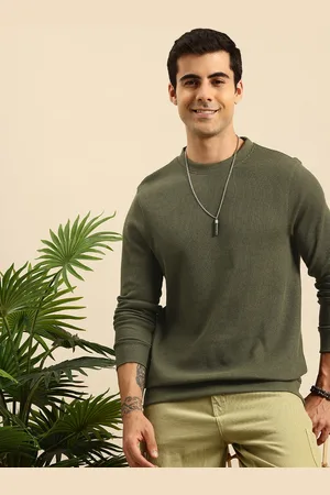 Mast & Harbour Men Textured Long sleeve Relaxed Fit Tshirt