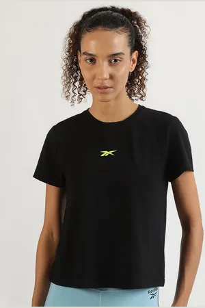 Reebok Women Solid Round Neck T-Shirt