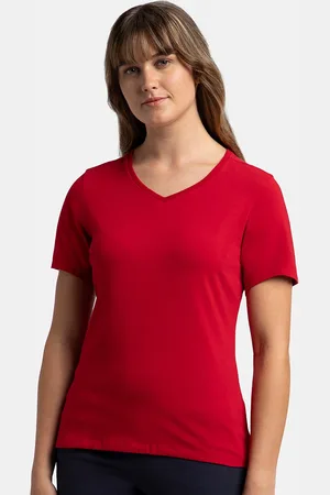 Jockey Solid Super Combed Cotton Stretch Regular Fit Tshirt-1359