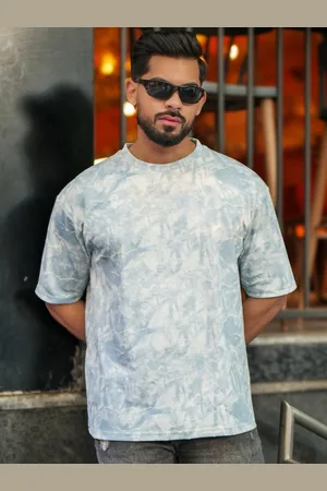 Maniac Men Dyed Round Neck Cotton T-shirt
