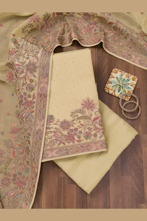 Koskii Ethnic Motifs Embroidered Unstitched Dress Material