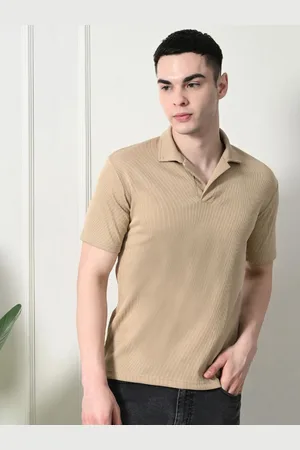 Moda Rapido Men Self Design Polo Collar T-shirt