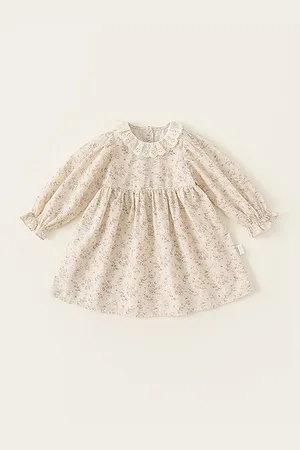 LULU & SKY Girls Floral Cotton A-Line Dress