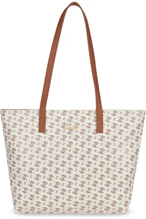 LAVIE Women Typography Printed Shopper Leather Tote Bag