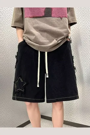 HERE&NOW Men Loose Fit Denim Shorts