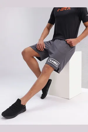 HRX Men Brand Logo Print Regular Fit Rapid-Dry Training Shorts