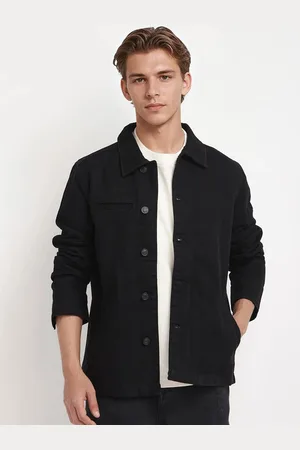 RARE RABBIT Men Washed Denim Jacket
