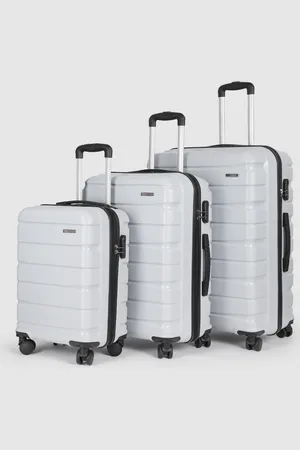 Teakwood Leathers India Set of 3 360-Degree Rotation Hard Sided Trolley Bag-191L