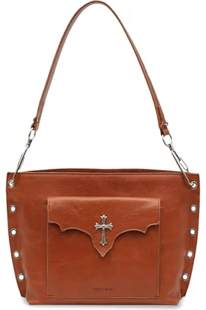 Hidesign Embellished Leather Shopper Shoulder Bag with Tasselled