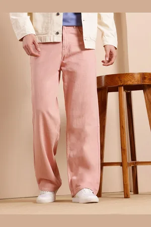 Mast & Harbour Men Mid-Rise Pure Cotton Wide Leg Jeans