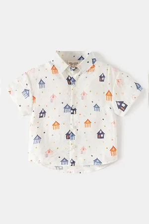 LULU & SKY Boys Opaque Printed Casual Shirt