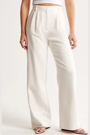 FNOCKS Women Tailored High-Rise Stain Resistant Pleated Trousers