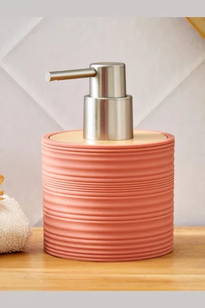 Home Centre Rust Striped Soap Dispenser 340mL