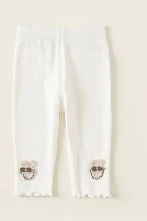 LULU & SKY Applique Detail Mid-Rise Ankle-Length Leggings