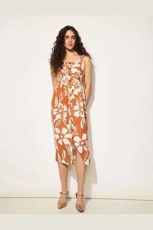 ONLY Floral Print Fit & Flare Midi Dress