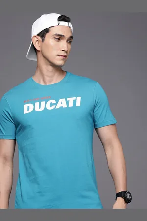 DUCATI Brand Logo Printed Pure Cotton T-shirt