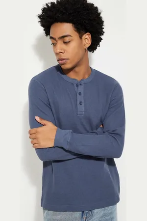 Max Collection Men Mandarin Collar Pockets T-shirt