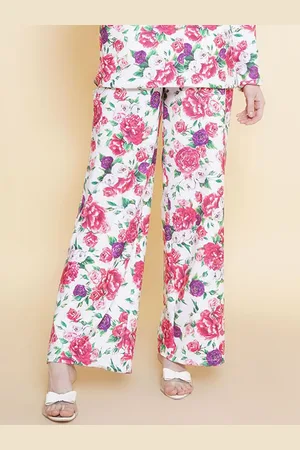 BAESD Women Floral Printed Relaxed Trousers
