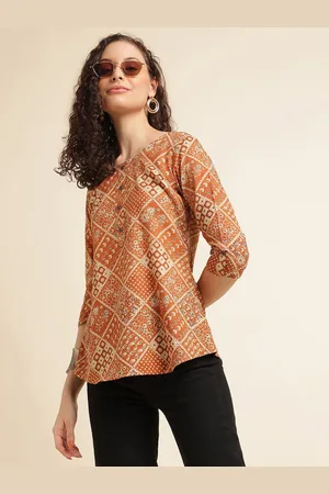 DressBerry Women Ethnic Motifs Printed A-Line Top