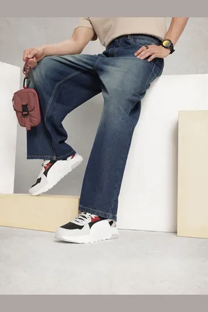 WROGN Men Baggy Heavy Fade Pure Cotton Jeans