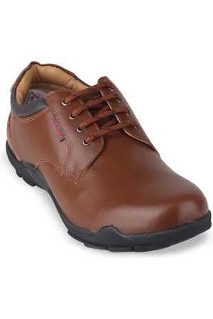 Red Chief Men Leather Contrast Sole Leather Casual Shoes