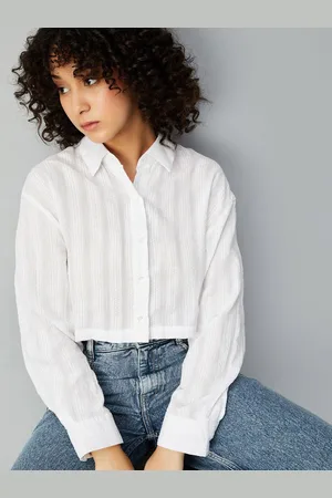 Max Collection Women Opaque Striped Casual Shirt