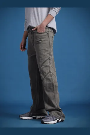 Roadster The Life Co. Men Wide Leg Mid-Rise Pure Cotton Jeans