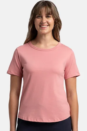 Jockey Super Combed Cotton Rich Relaxed Fit Curved Hem Styled Half Sleeve Tshirt -AW88