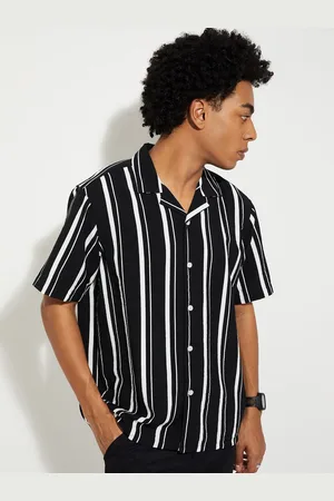 Max Collection Men Opaque Striped Casual Shirt