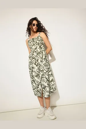 ONLY Floral Print Fit & Flare Midi Dress