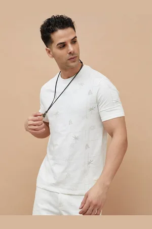Lifestyle Men Conversational Printed Round Neck Cotton T-shirt