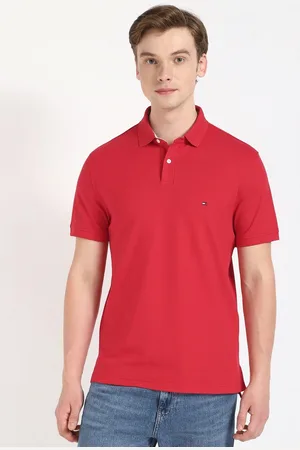 Tommy Hilfiger Men Solid Polo Collar Cotton T-shirt