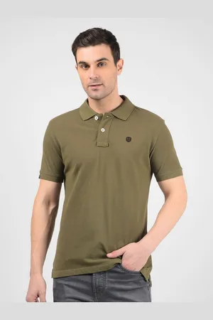 NUMERO UNO Men Solid Polo Collar Regular Fit Cotton T-shirt