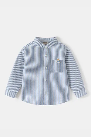 LULU & SKY Boys Opaque Striped Casual Shirt