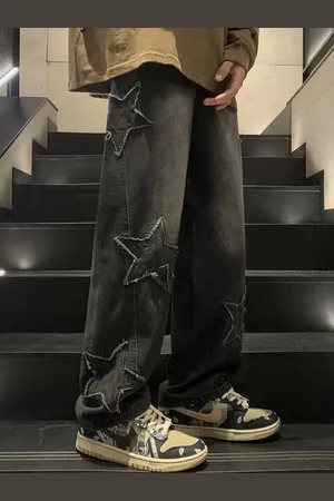 HERE&NOW Men Straight Fit Heavy Fade Jeans