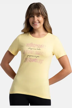 Jockey Super Combed Cotton Regular Fit Printed Round Neck Half Sleeve Tshirt-1361