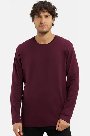 Jockey Super Combed Cotton Rich Solid Round Neck Full Sleeve T-shirt-AM95