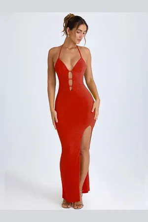 Moda Rapido Crepe Bodycon Maxi Dress