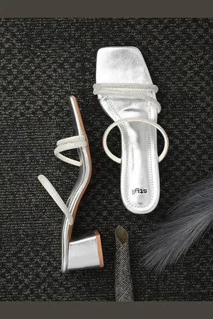 Styli Women Embellished Party Block Heel Sandals