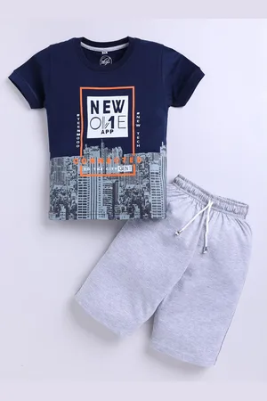 Zeal Boys Printed Printed Pure Cotton T-shirt With Shorts
