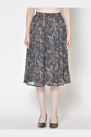 Moda Rapido Printed Flared Midi Skirt