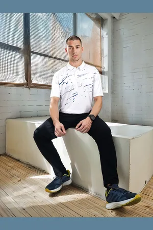HRX Men Printed Polo Collar T-shirt