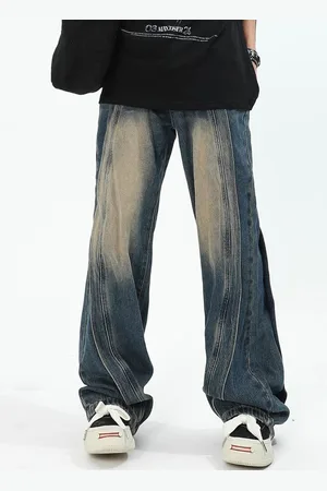 HERE&NOW Men Straight Fit Heavy Fade Jeans
