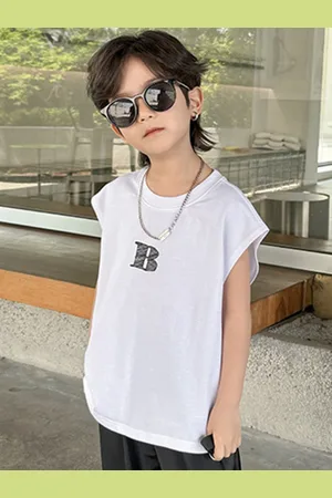 LULU & SKY Boys Typography Printed Round Neck Cotton Oversized T-shirt