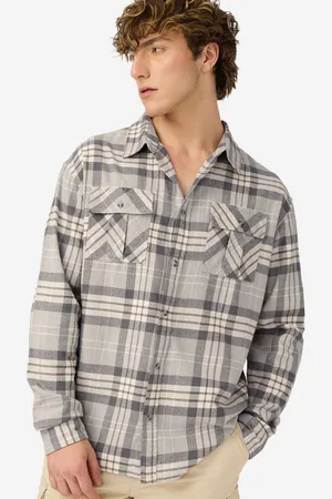 The Souled Store Men Windowpane Checks Opaque Checked Casual Shirt