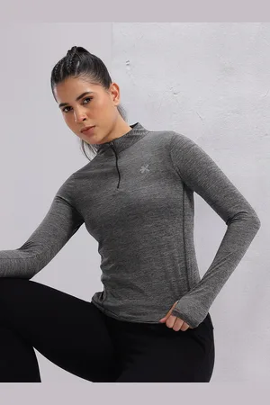 HRX Women Printed High Neck Sports T-shirt