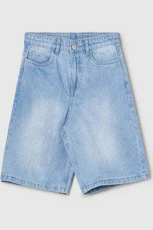 Max Collection Girls Washed Denim Shorts
