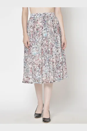 Moda Rapido Printed A-Line Midi Skirt