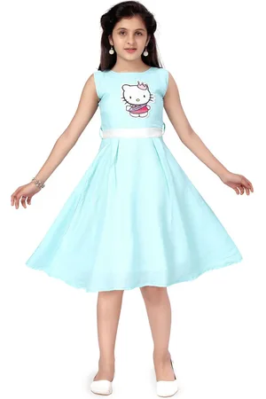 BAESD Girls Fit & Flare Hello Kitty Applique Dress
