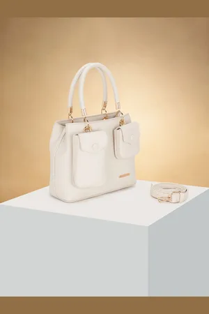 Pantaloons Women Textured Structured Handheld Bag